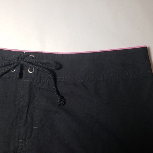 Black Wide-Leg Cargo Pocket Zip-Fly Lace-up Closure Women's Scrub Pant - Size MP - Picture 4 of 9